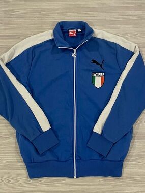 Puma 2012/13 FC Italy Football Italia Soccer Jacket Blue Men’s Size Medium